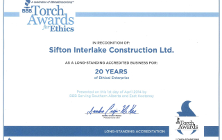 torch awards Sifton Interlake Construction Calgary